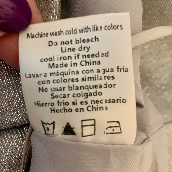 Silver Mini Skirt - Picture 13 of 14